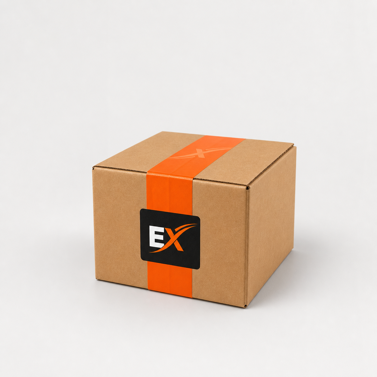 Caja Small EconoXpress con cinta naranja