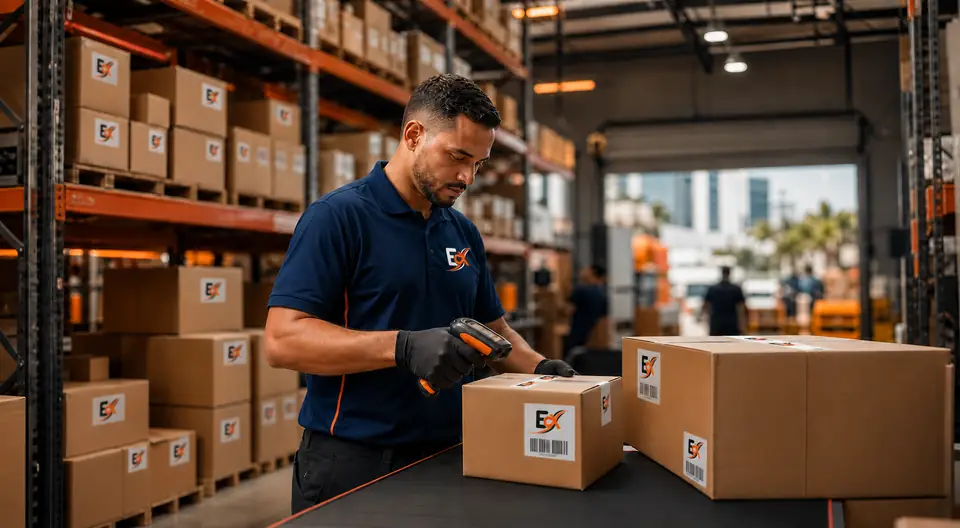 Operación temporal de almacén y paquetes para representar el servicio courier de EconoXpress